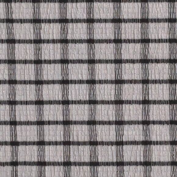 Madewell Windowpane Plaid Crinkle Polo Crop Top XS New - Picture 2 of 10